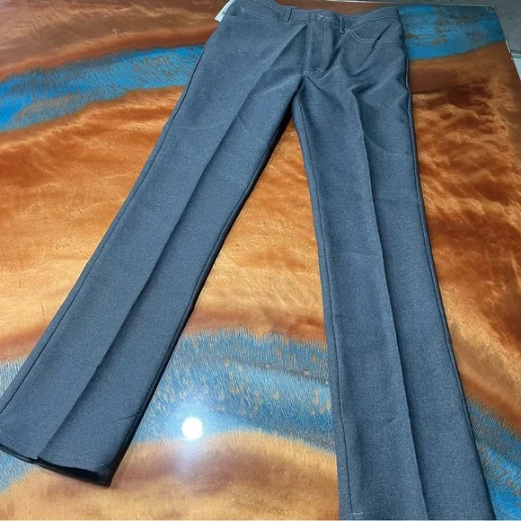 Vintage LEE Riders Gray Polyester Boot JEANS Deadstock USA Made Size 33x34 NOS
